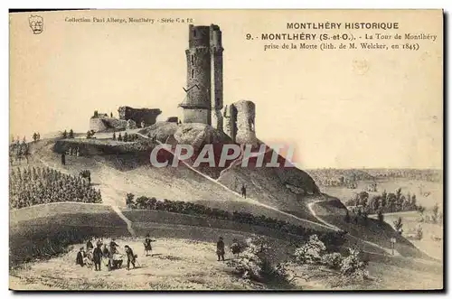 Ansichtskarte AK Montlhery Historique La Tour de Monthery