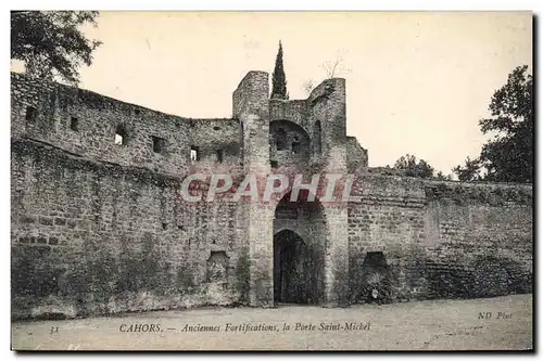 Ansichtskarte AK Cahors Anciennes Fortifications la porte Saint Michel