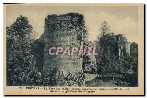 Cartes postales Provins La tour au engins