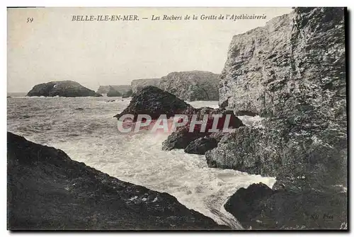 Ansichtskarte AK Belle Ile en mer Les Roches de grotte de l'Apotbicairerie