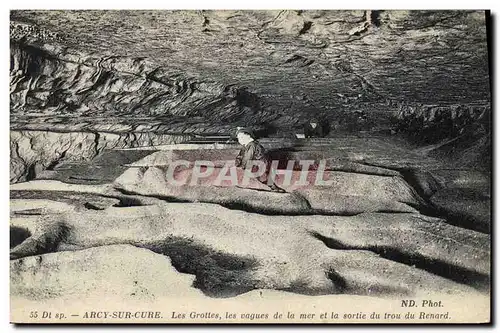 Ansichtskarte AK Arcy sur cure les grottes les vagues de la mer et la sortie du trou du renard