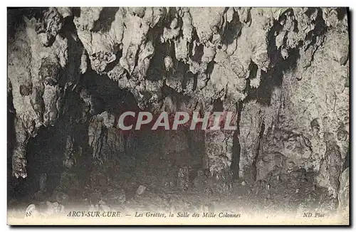 Ansichtskarte AK Arcy sur cure les grottes la salle des mille Colonnes