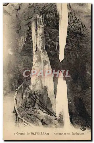 Cartes postales Grottes de Betharram Colonnes en formation