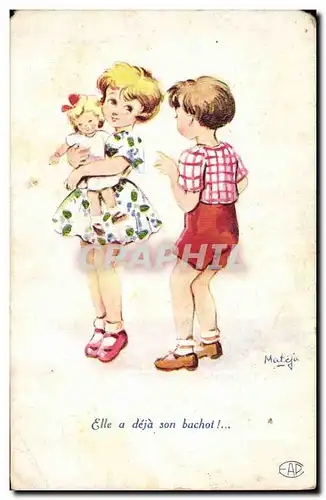 Cartes postales Poupee Elle a deja son bachot