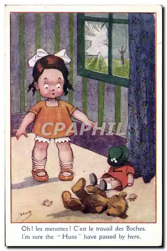 Cartes postales Poupee Enfant Oh les menottes !