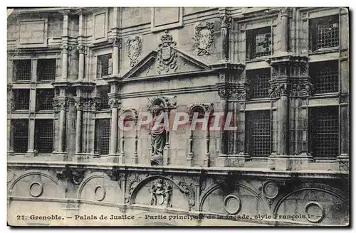 Cartes postales Grenoble Palais de Justice partie principale de la facade