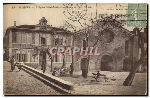 Cartes postales Hyeres L'Eglise st Louis et la Justice de paix