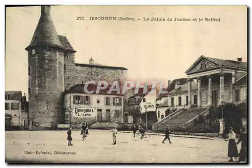 Ansichtskarte AK Issoudun Le Palais de Justice et le Beffroi