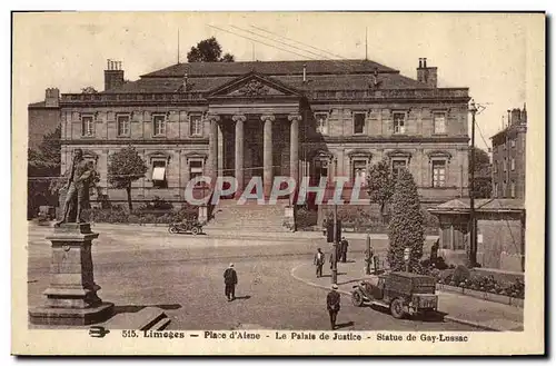 Cartes postales Limoges Le Palais de Justice Statue de Gay Lussac