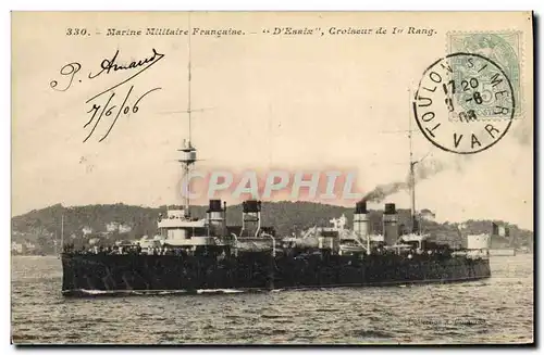 Cartes postales Bateau de guerre D'Esaix Croiseur de 1er rang