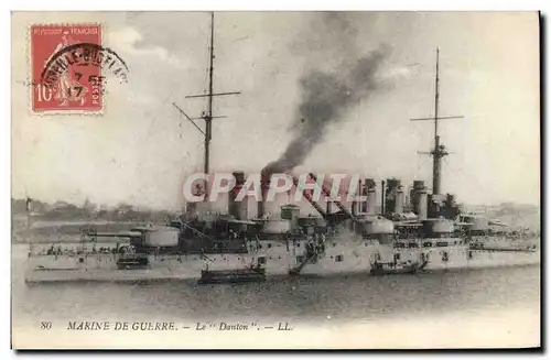 Cartes postales Bateau de guerre Le Danton