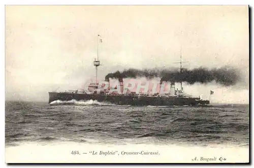 Cartes postales Bateau de guerre Le Dupleix Croiseur Cuirasse