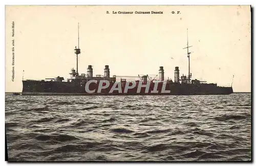 Ansichtskarte AK Bateau de guerre Le Croiseur Cuirasse Desaix