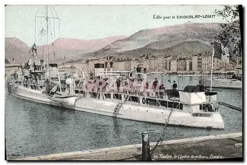 Cartes postales Bateau de guerre Toulon Le contre torpilleur Dard