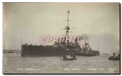 Ansichtskarte AK Bateau de guerre HMS Dreadnought