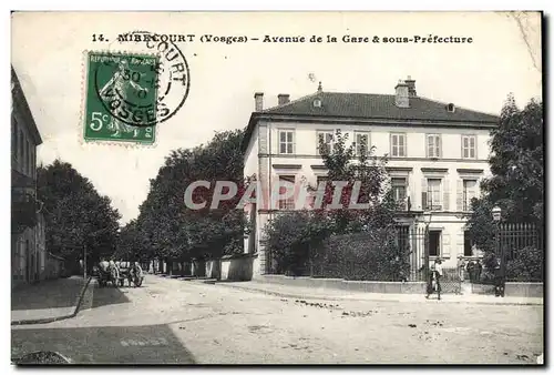 Cartes postales Mirecourt Avenue de la Gare et sous Prefecture