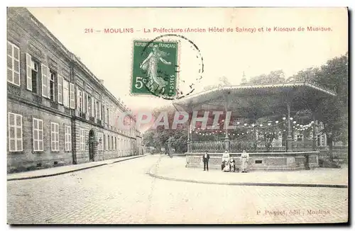 Ansichtskarte AK Prefecture Ancien hotel de Saincy et le kiosque a musique Moulins