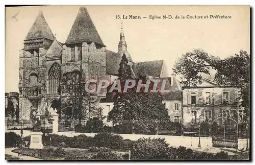 Ansichtskarte AK Le Mans Eglise ND de la Couture et Prefecture