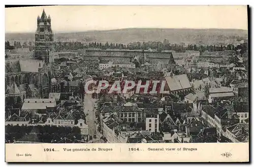 Cartes postales Militaria Vue generale de Bruges