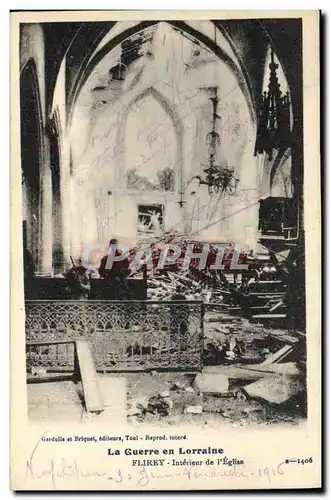 Ansichtskarte AK Militaria Flirey Interieur de l'eglise