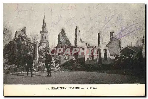 Cartes postales Militaria Beauzee sur Aire La place