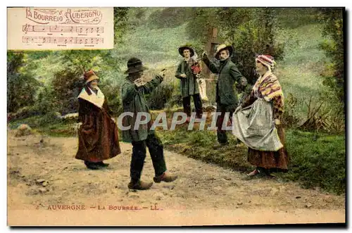 Cartes postales Folklore Auvergne La bourree