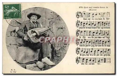 Cartes postales Folklore Auvergne Bourree