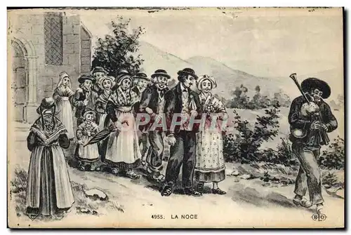 Cartes postales Folklore La noce Mariage
