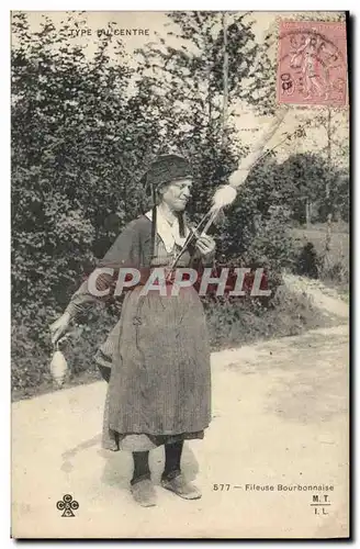 Cartes postales Folklore Fileuse Bourbonnaise TOP