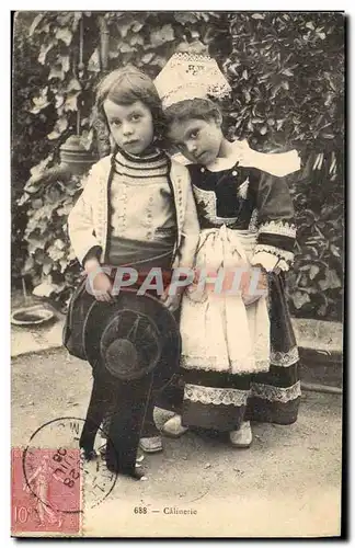 Cartes postales Folklore Calinerie Enfants