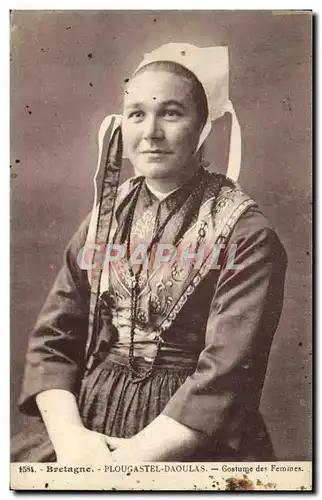 Cartes postales Folklore Plougastel Daoulas Costume des femmes