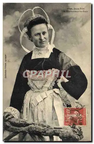 Cartes postales Folklore Jeune fille de Chateauneuf du Faou