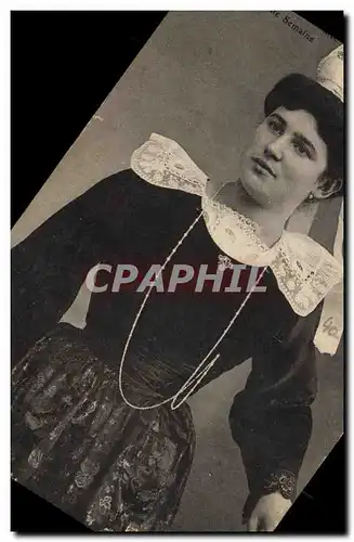 Cartes postales Folklore Jeune fille de Bannalec Costumes de Semaine
