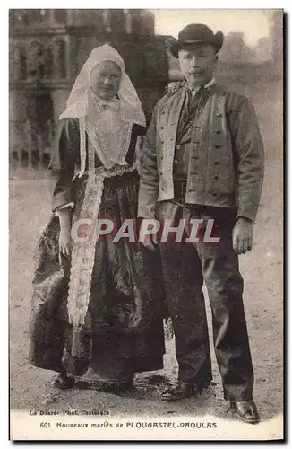 Ansichtskarte AK Folklore Nouveaux maries de Plougastel Daoulas