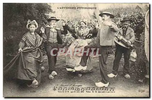 Ansichtskarte AK Folklore Auvergne La bourree