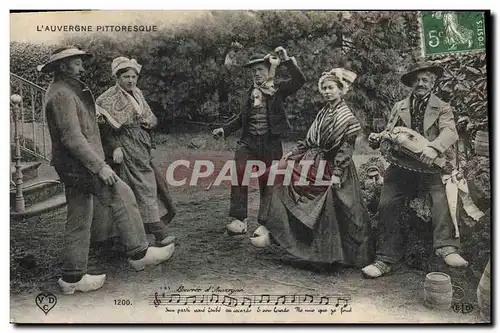 Ansichtskarte AK Folklore Auvergne La bourree