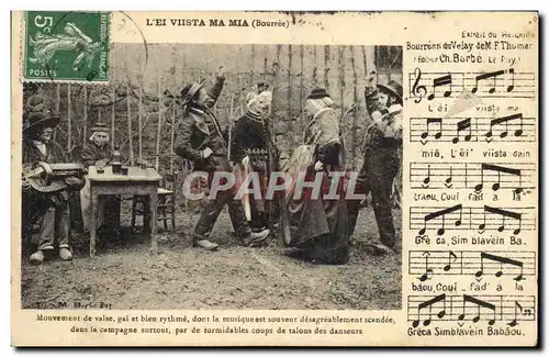 Ansichtskarte AK Folklore Auvergne La bourree