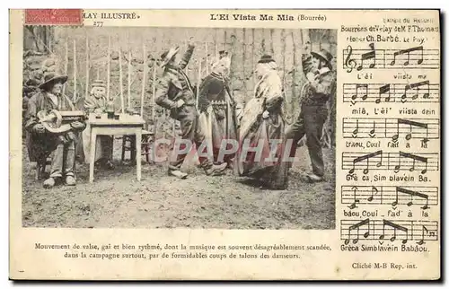 Ansichtskarte AK Folklore Auvergne La bourree