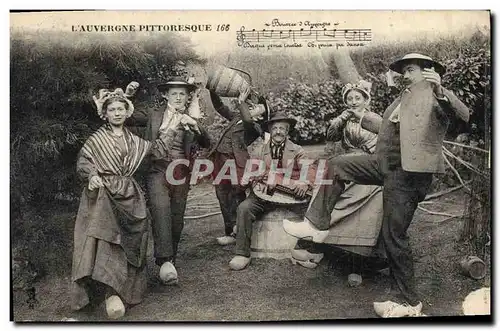 Ansichtskarte AK Folklore Auvergne La bourree