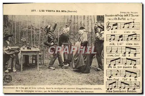 Cartes postales Folklore Auvergne La bourree