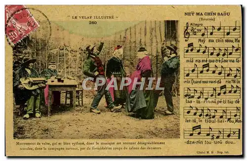 Cartes postales Folklore Le Velay La bourree