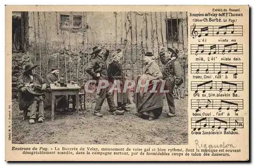 Ansichtskarte AK Folklore Auvergne La bourree