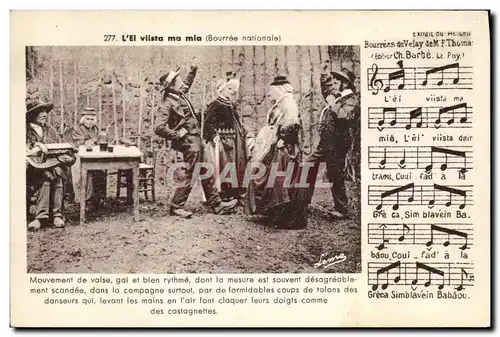 Ansichtskarte AK Folklore Auvergne La bourree