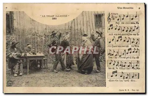 Cartes postales Folklore Auvergne La bourree