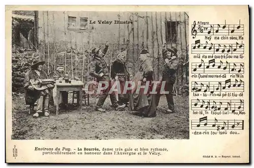 Cartes postales Folklore Auvergne La bourree
