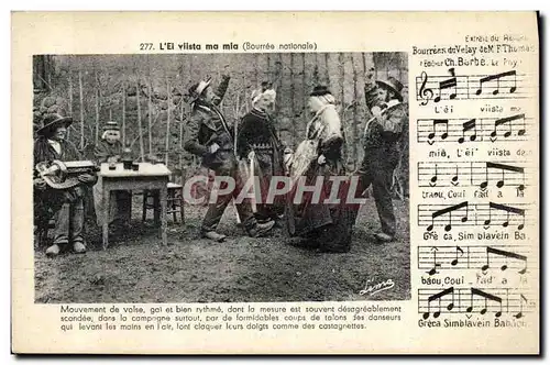 Cartes postales Folklore Auvergne La bourree