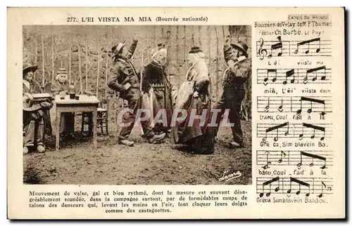 Cartes postales Folklore Auvergne La bourree