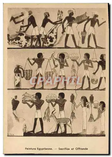 Ansichtskarte AK Egypt Egypte Peinture egyptienne Sacrifice et offrande