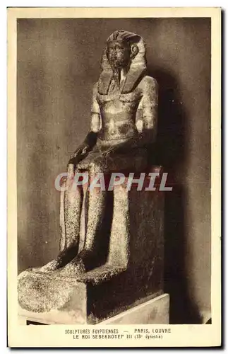 Ansichtskarte AK Egypt Egypte Paris Louvre Le roi Sebekhotep III