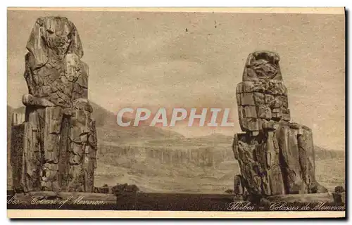 Ansichtskarte AK Egypt Egypte Thebes Colossi of Memnon